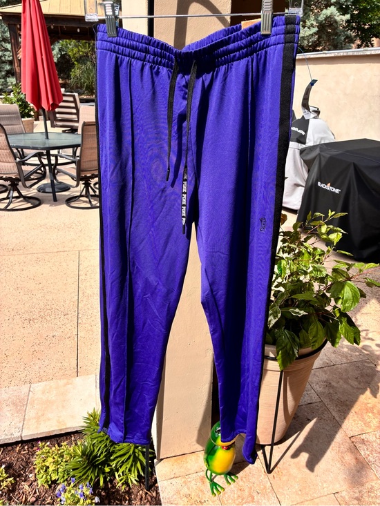 PINK Victoria's Secret Pants - Pink Victoria Secret Purple Track Pants with Black Side Stripe Women’s Size M